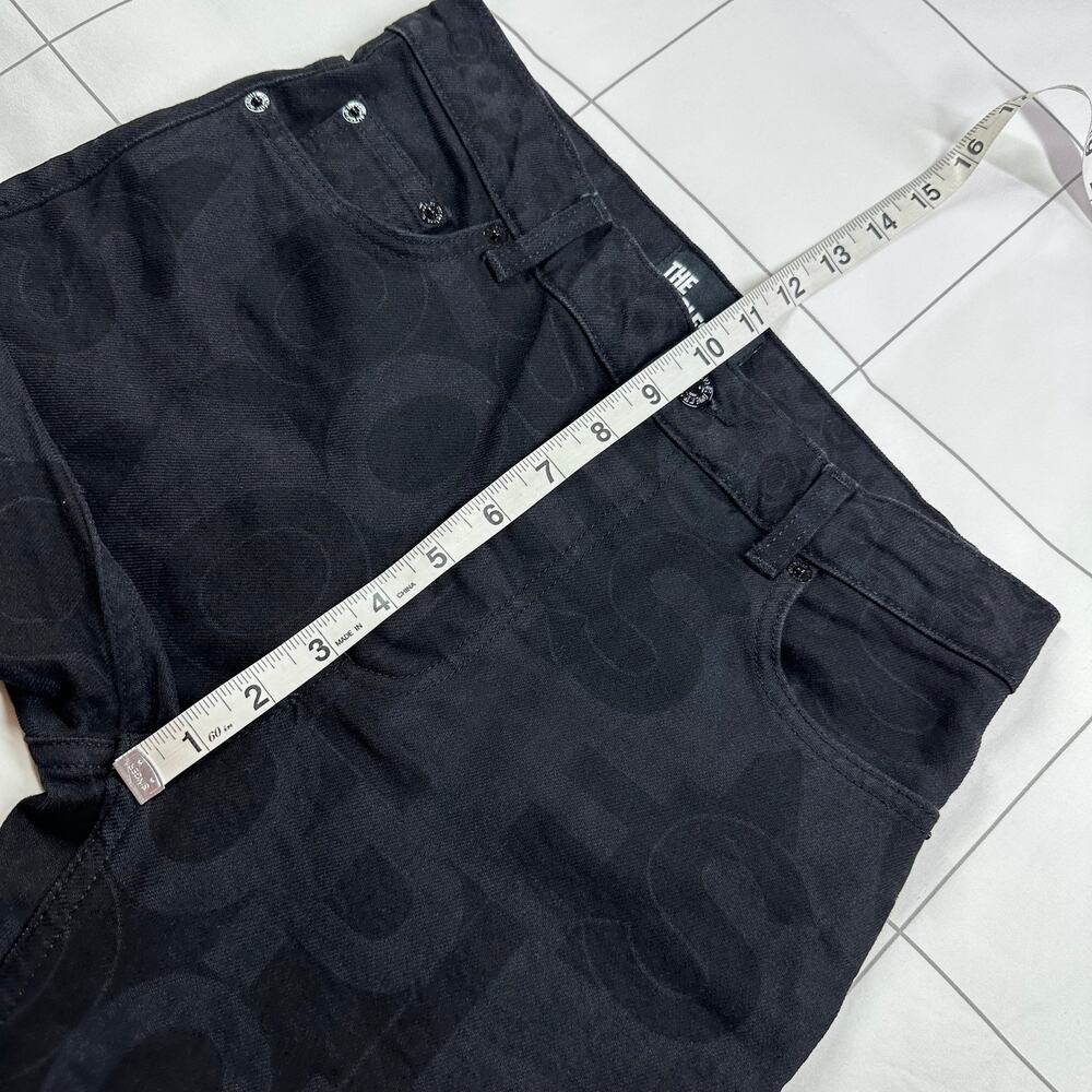 The Kooples Jeans Womens 27 Black Logo High Rise Flare Leg Button Fly Rock Edgy - Picture 10 of 13